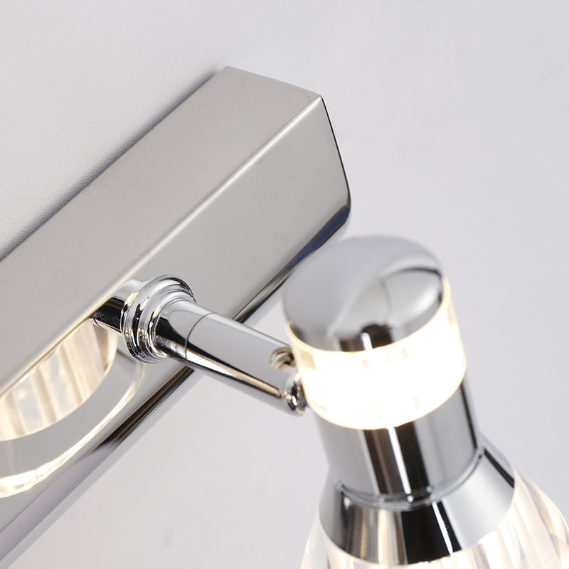 Kristy Design Bloem LED Wandlamp Metaal/Glas Silver Slaap/Woon/Badkamer