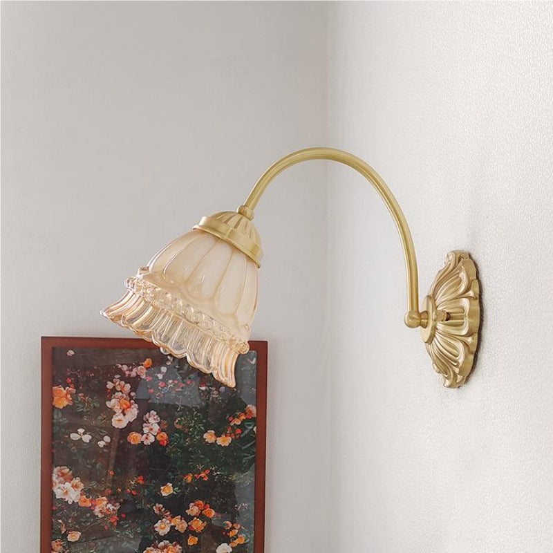 Carina Retro LED Wandlampen Wit Metaal Glas Slaapkamer Woonkamer