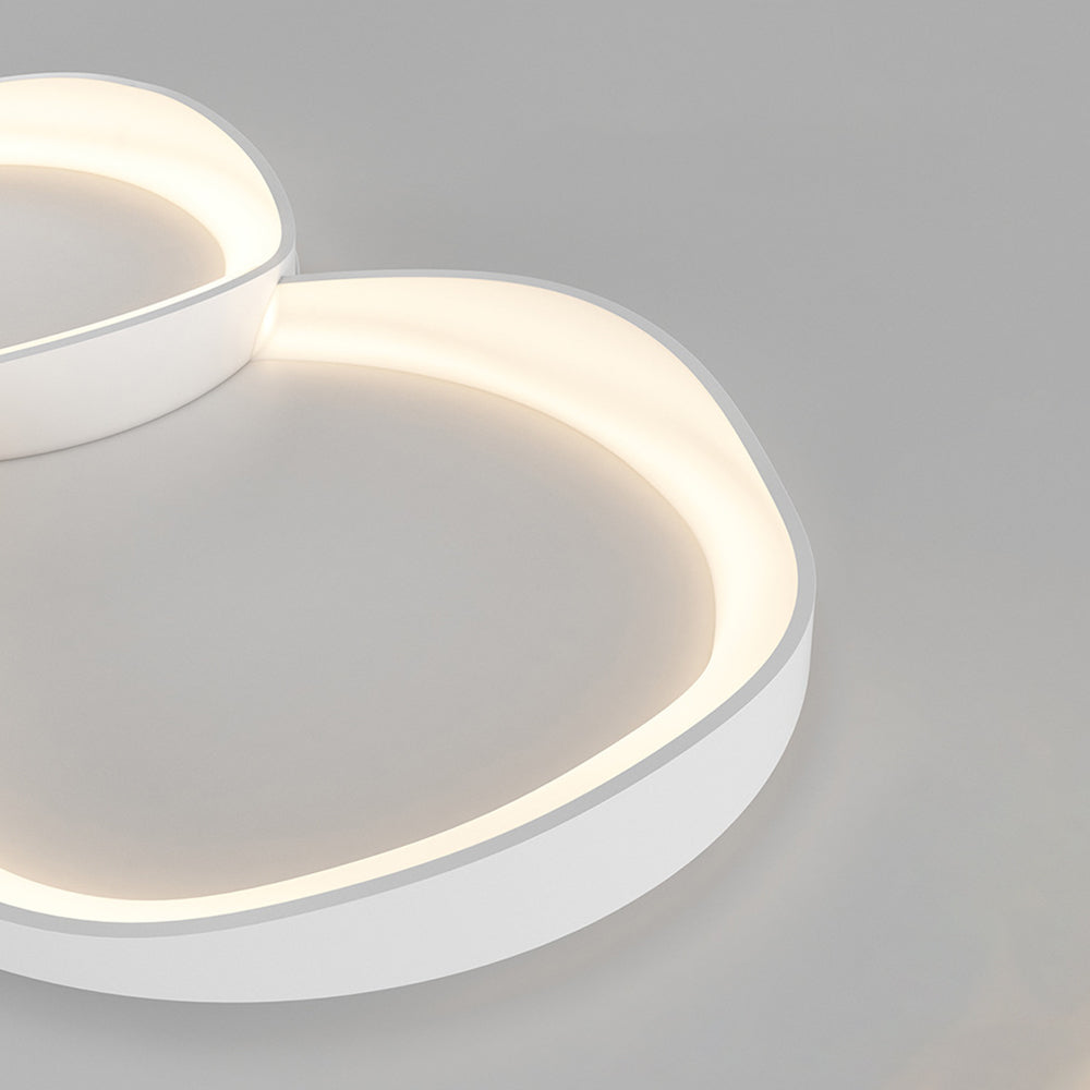 Alonza Modern Wave Flush Mount Ceiling Light, Living Room, White