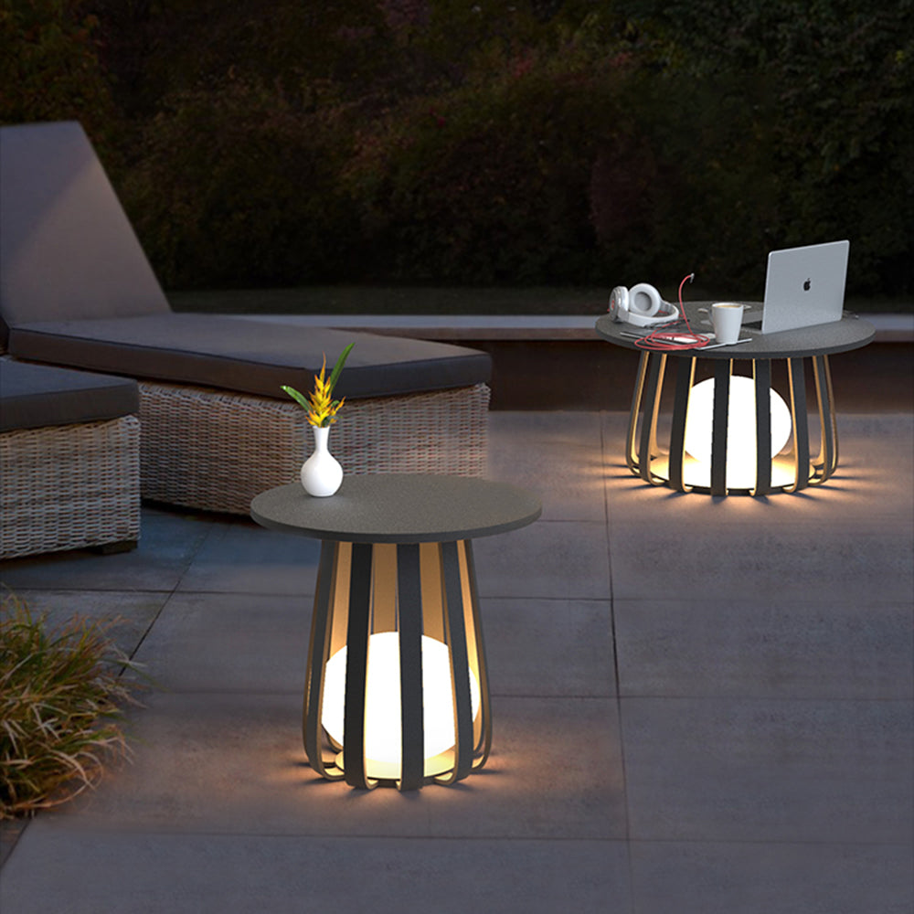 Orr Tabel Moderne LED Vloerlamp Zwart Metaal  Buiten