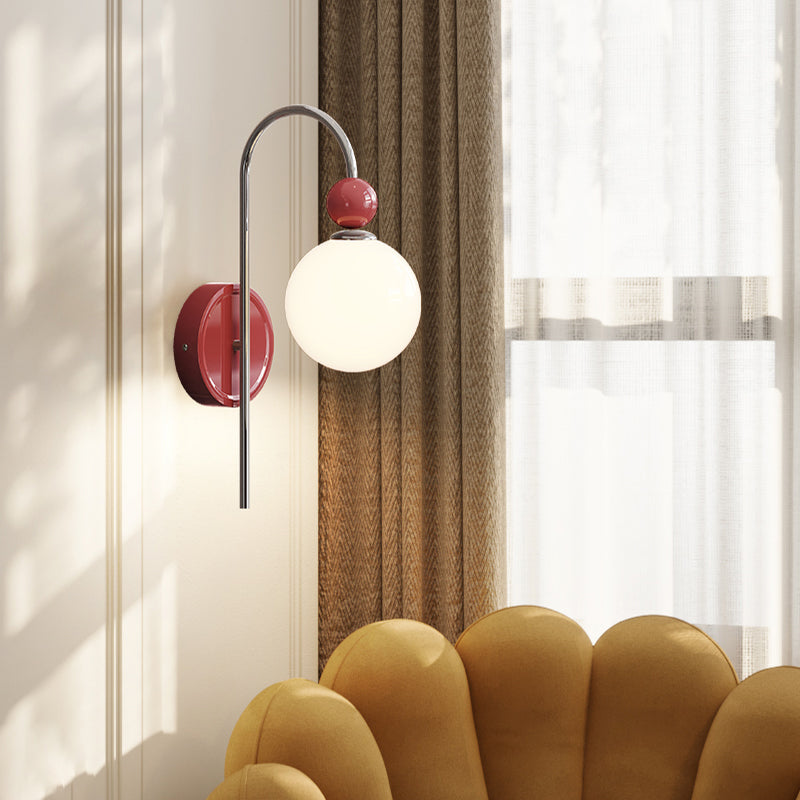 Morandi Moderne LED Wandlampen Rood Koffie Metaal Glas Slaapkamer