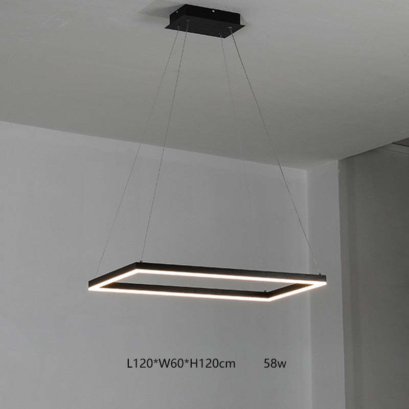 Orsini Design LED Hanglampen Zwart Wit Metaal Eetkamer Slaapkamer