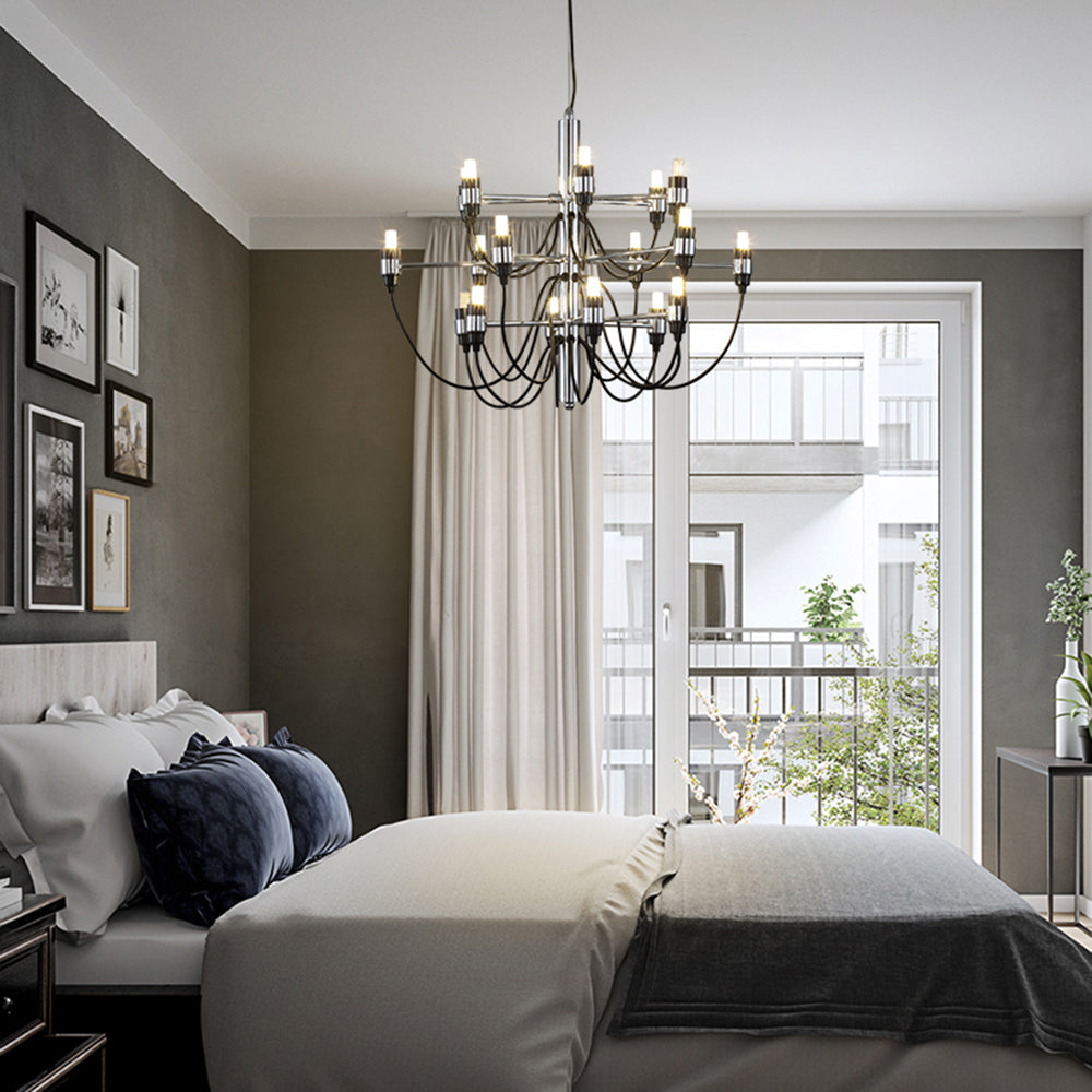 Marcello Retro Design Hanglamp Lineaire Metalen Zwart Eet/Woonkamer