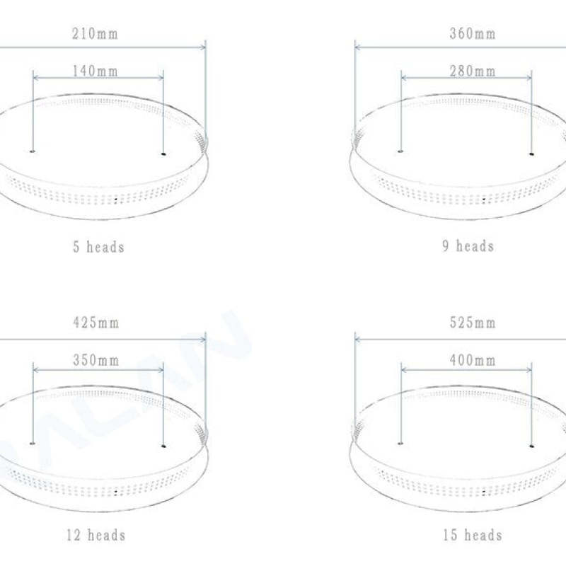 Hana Design Bloemvorm LED Plafondlamp Metaal/Acryl Wit/Zwart Woon/Slaapkamer