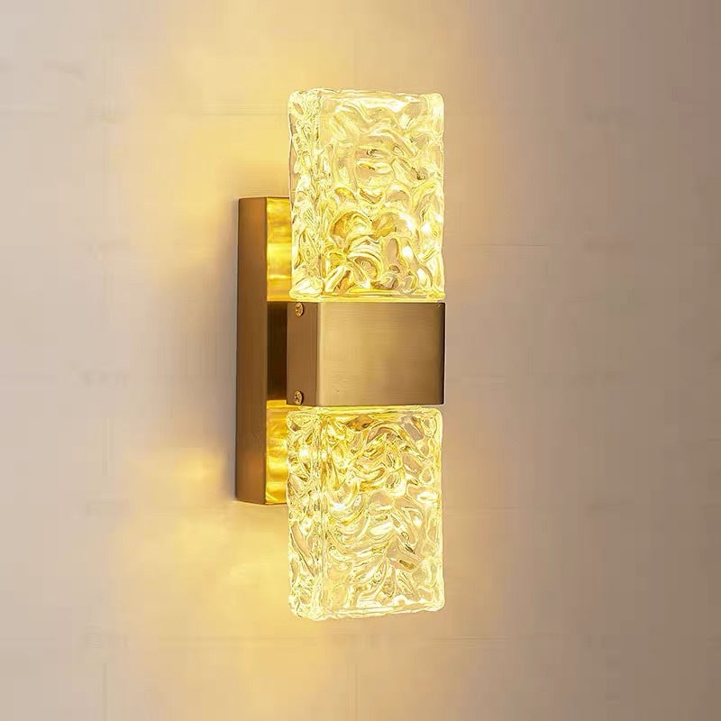 Kajetan Moderne LED Wandlamp Metaal/Acryl Goud/Transparant Slaap/Woon/Badkamer