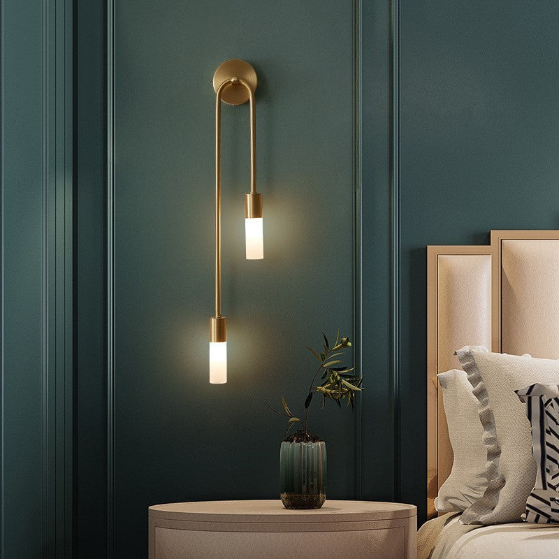 Meza Design Gebogen LED Wandlampen Goud Acryl Metaal Slaapkamer