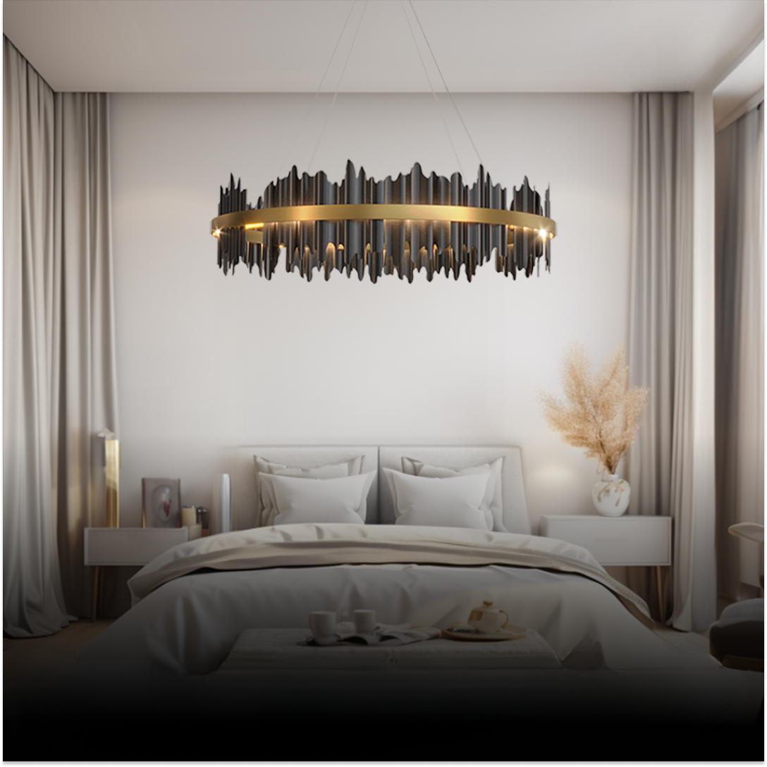 Marilyn Vintage LED Kroonluchters Zwart Wit Glass Metal Slaapkamer