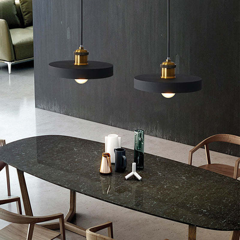 Morandi Design Vormen LED Hanglampen Wit/Oranje/Zwart Metaal/Hars Eetkamer