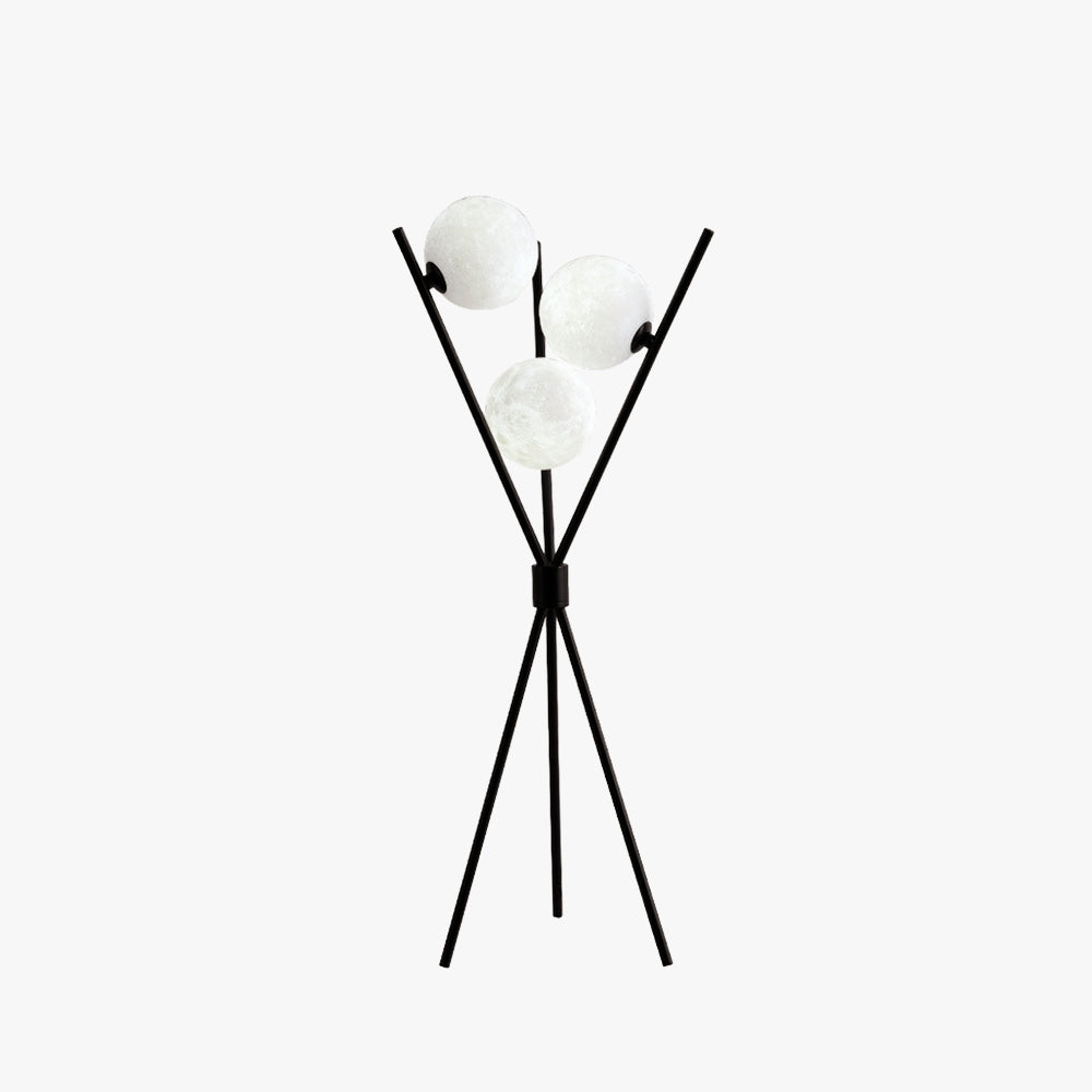 Valentina Driepoot Vloerlamp/Tafellamp Zwart Metaal  PLA Woonkamer/Slaapkamer