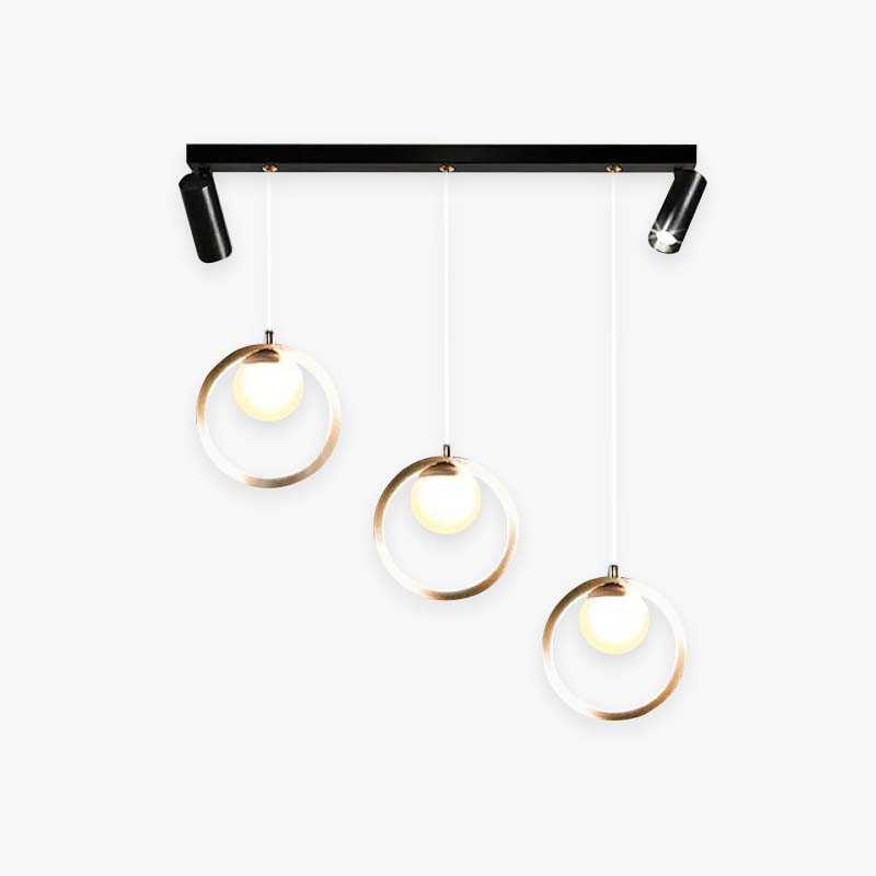 Madina Ronde Design LED Hanglampen Glas Metaal Silicagel Eetkamer