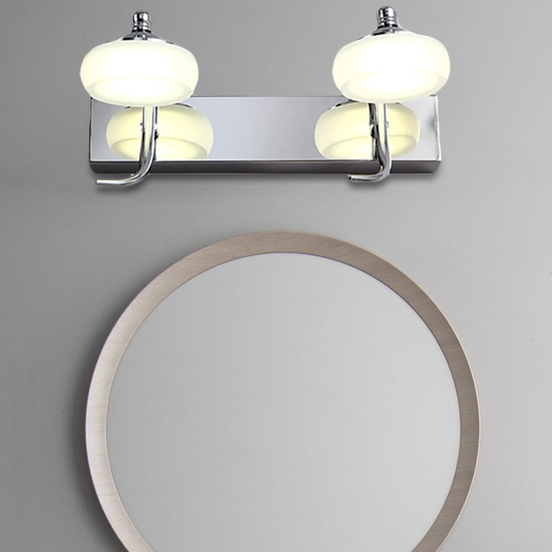 Leigh Moderne Bol LED Wandlamp Metaal/Glas Silver Slaap/Woon/Badkamer