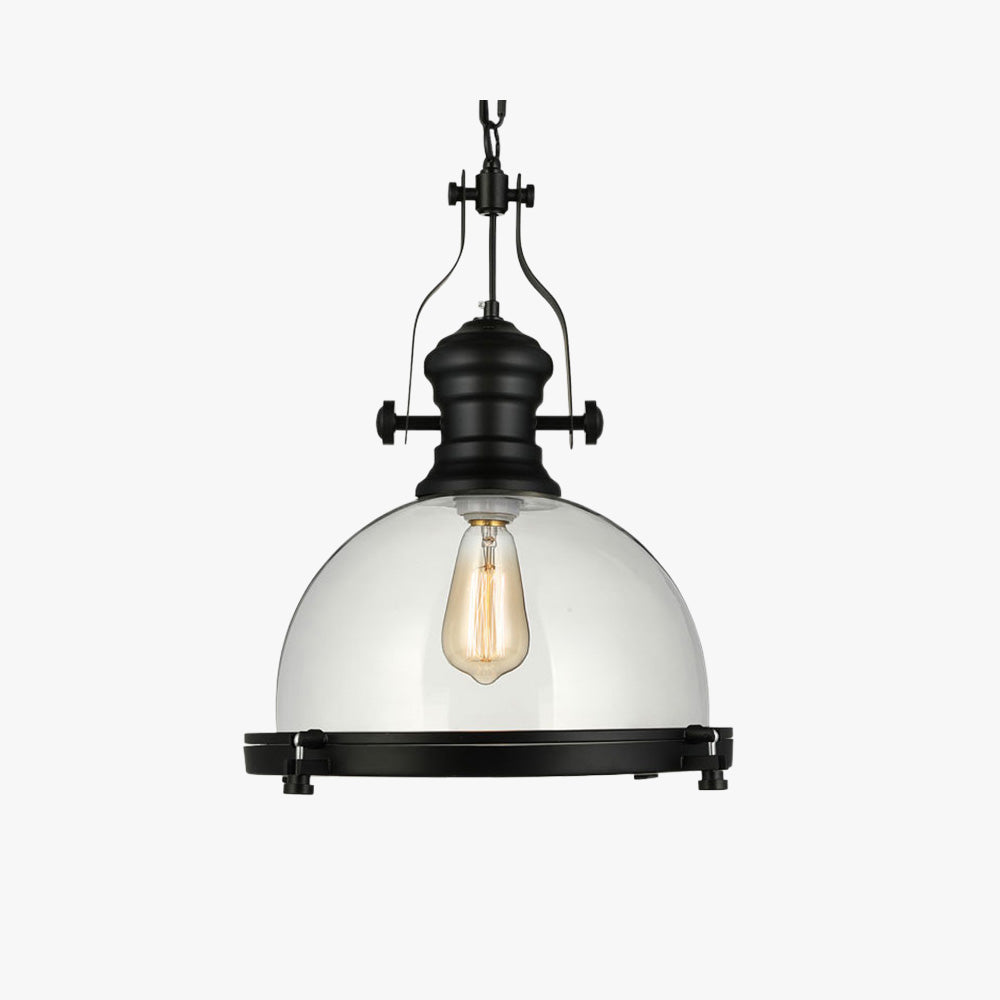 Julian Design Retro Ronde LED Hanglampen Zwart Glas Metaal Eetkamer