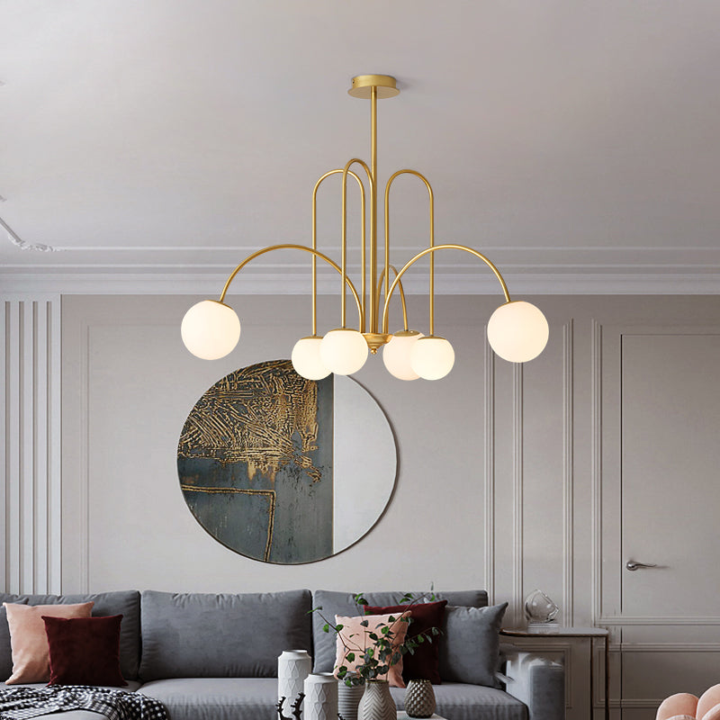 Elio Moderne Met Dubbele Laag Glas Wit/Zwarte Hanglamp, Woonk/Eetk/ Slaapkamer