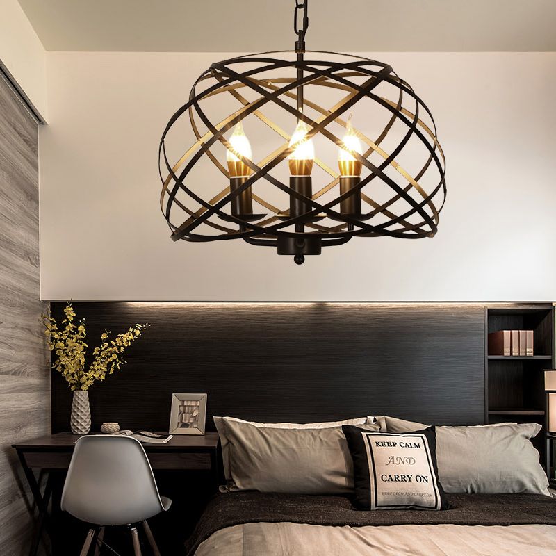 Valerio Vintage Retro Stylish Open Cage Candle Chandelier