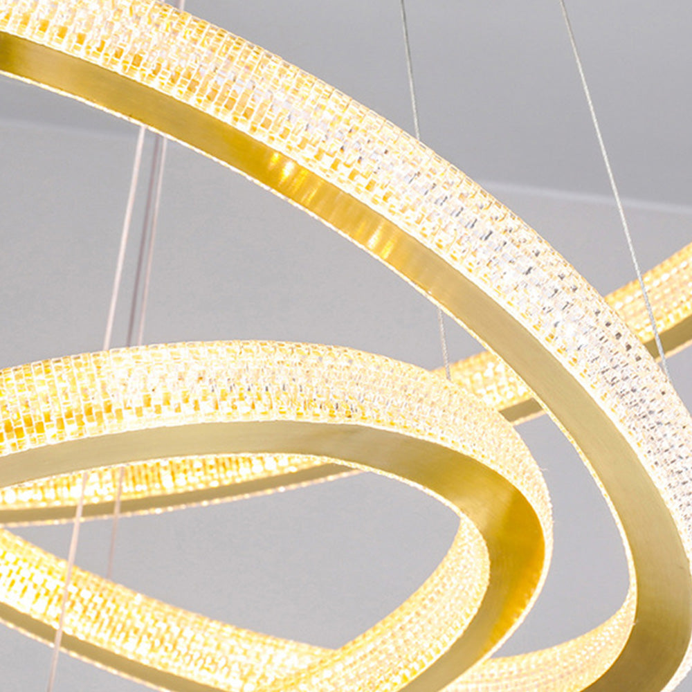 Kirsten Moderne Ronde LED Hanglamp Metaal/Acryl Goud Slaap/Woon/Eetkamer