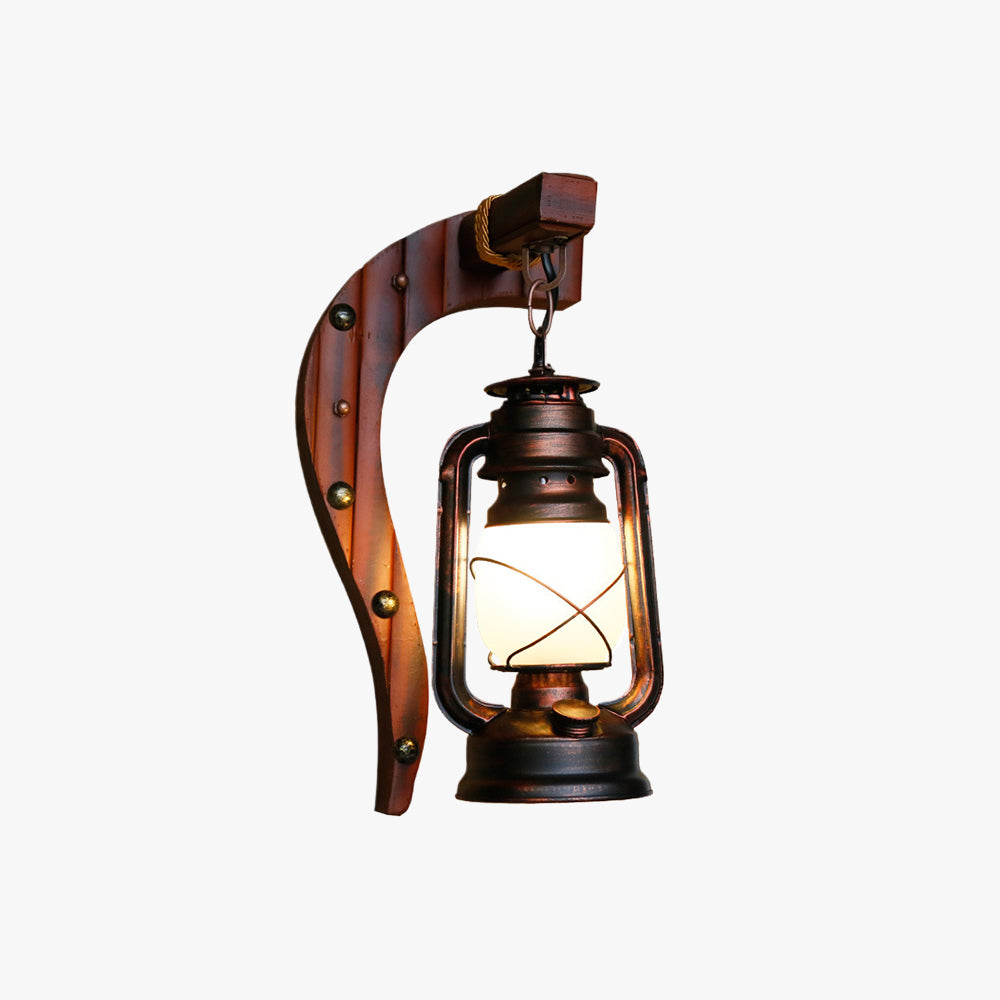 Brio Retro Wandlamp Booglamp Hout Donkerbruin, Woonk/Eetk/ Slaapkamer