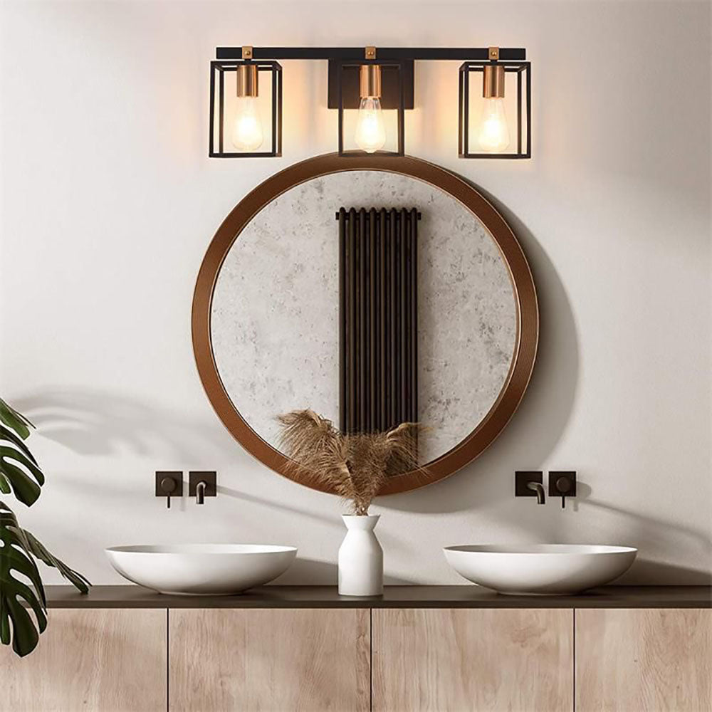 Fletcher Industriele LED Wandlamp Zwart Metaal/Acryl Badkamer Binnen