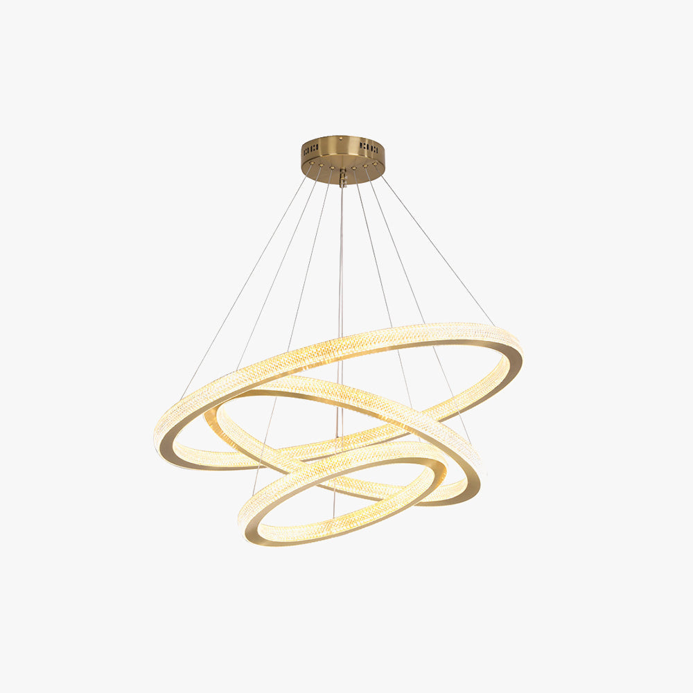 Kirsten Moderne Ronde LED Hanglamp Metaal/Acryl Goud Slaap/Woon/Eetkamer