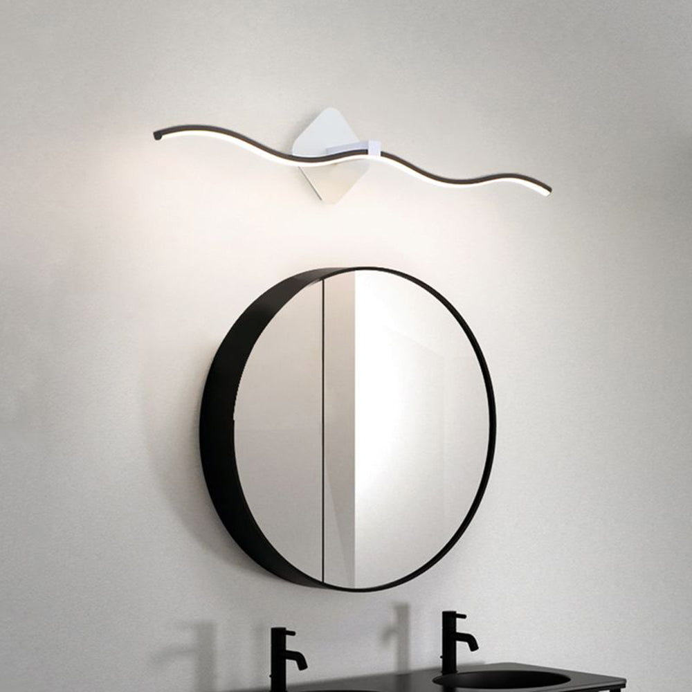 Louise Moderne Design LED Minimalistische Wave Lineaire Wandlamp Metalen Zwart/Wit Woon/Slaap/Badkamer