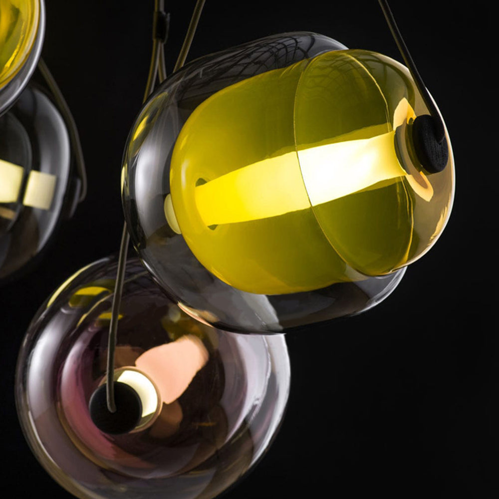 Hailie Moderne Design LED Hanglamp Geel Blauw Wit Glas Metaal Keuken