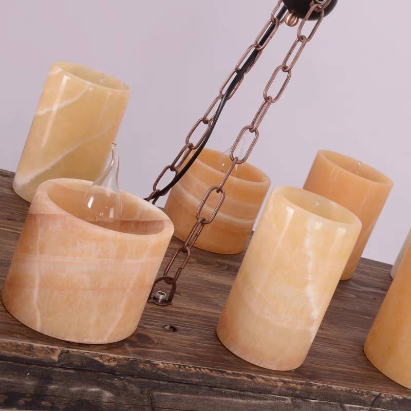 Brio Retro Hanglamp Boerderij Kroonluchter Metaal/Glas/Hout Slaapkamer/Woonkamer