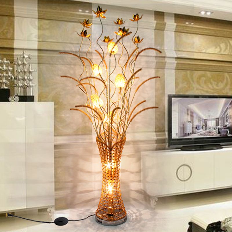 Carina Design Art Deco Vaas Gold Metaal Vloerlampen Slaapkamer/Woonkamer
