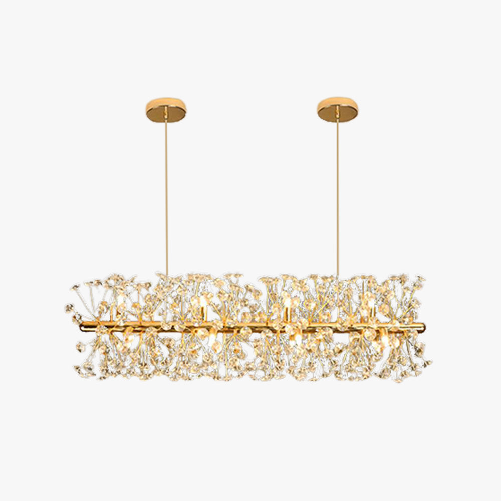 Lili Luxe LED Kroonluchter Goud Metaal Crystal Eetkamer Woonkamer