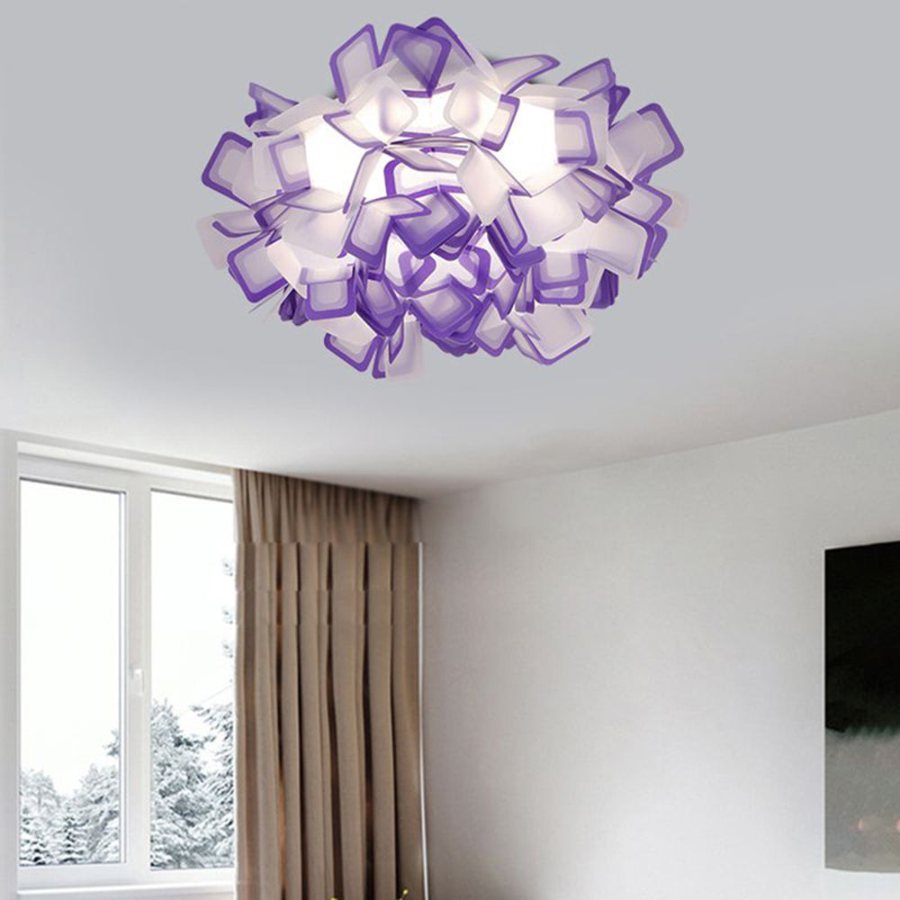 Morandi Art Deco Bloem Acryl Plafondlamp 7 Kleuren
