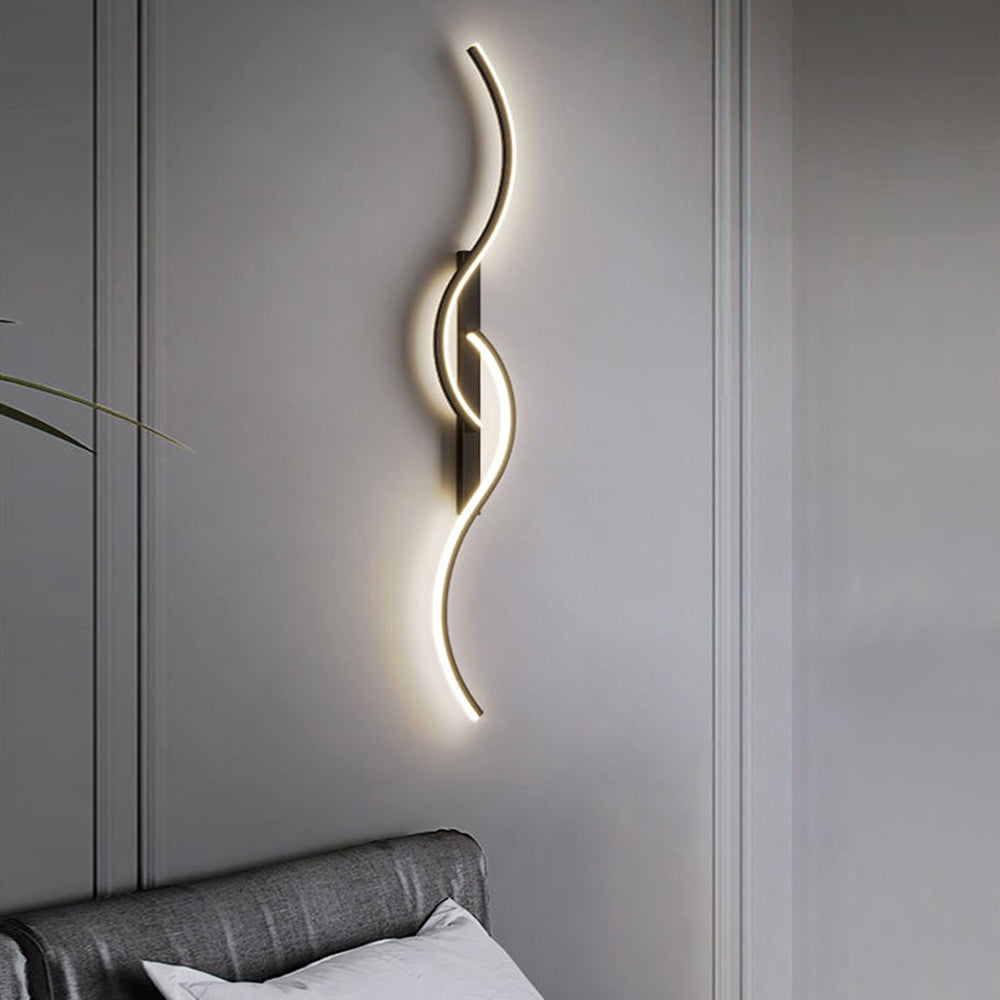 Louise Moderne Design LED Wandlamp Goud/Zwart Metaal Woonkamer
