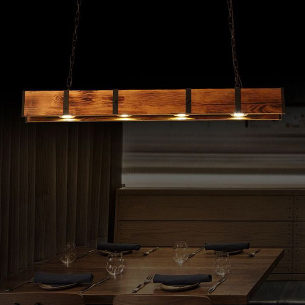 Vincent Industrie LED Hanglampen Zwart Metaal Hout Woonkamer Slaapkamer