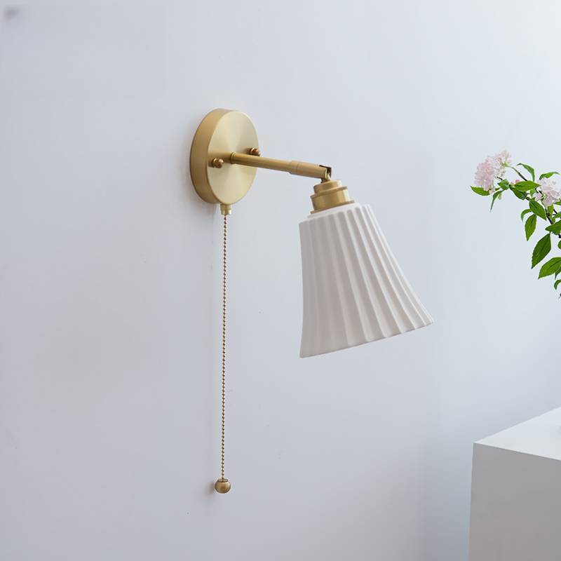 Meza Modern Trek Koord Metaal Keramiek Binnen Wandlampen Slaapkamer