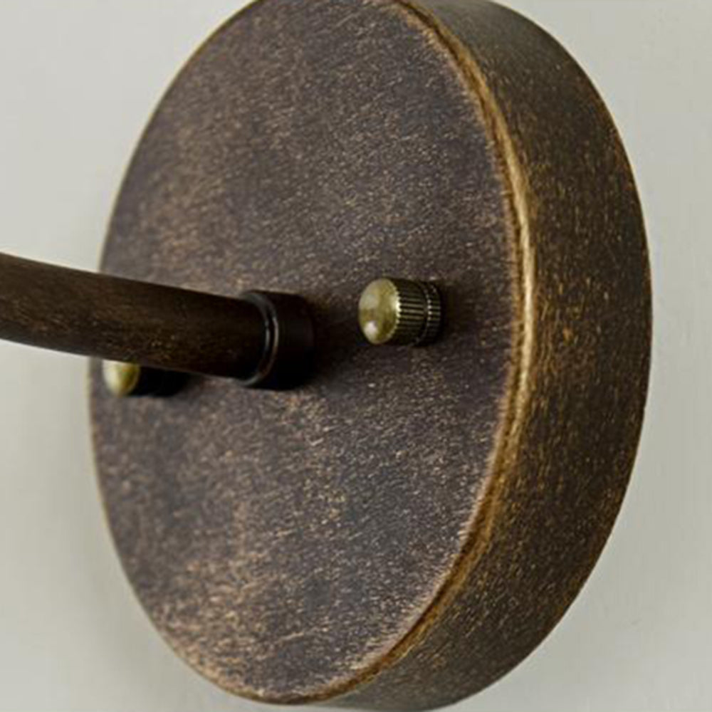 Valerio Rustieke Komvormige mMetalen Wandlamp, Antiek Messing