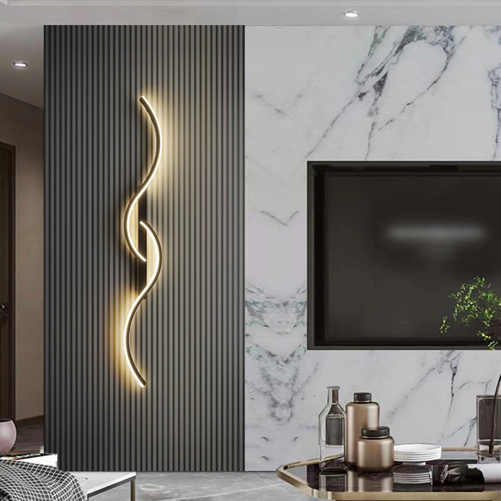 Louise Moderne Design LED Wandlamp Goud/Zwart Metaal Woonkamer