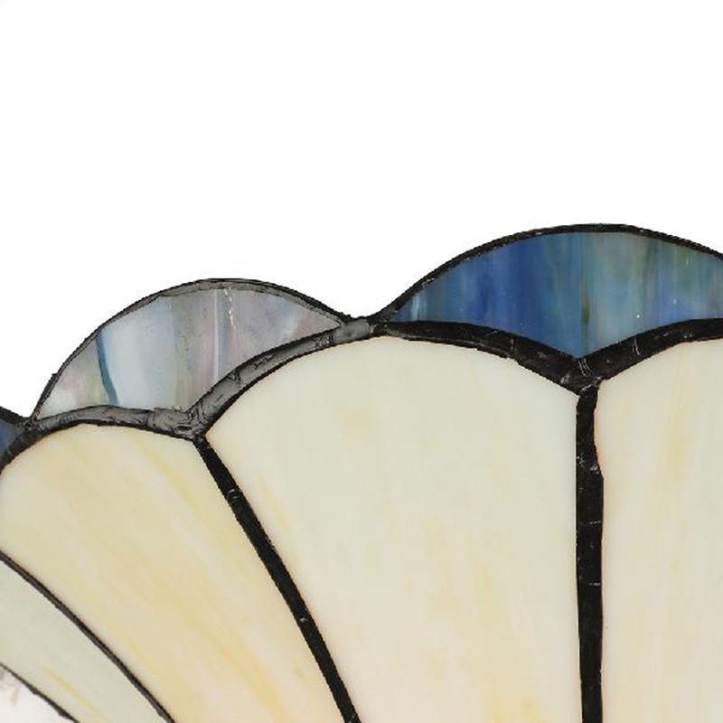 Adrian Decoratieve Glazen LED Wandlamp Met Bloem, Beige, Woonkamer