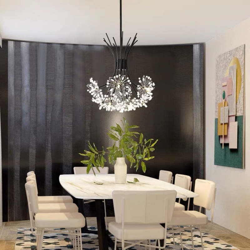 Lily Moderne Luxe LED Kroonluchters Zwart/Goud Woonkamer Eetkamer