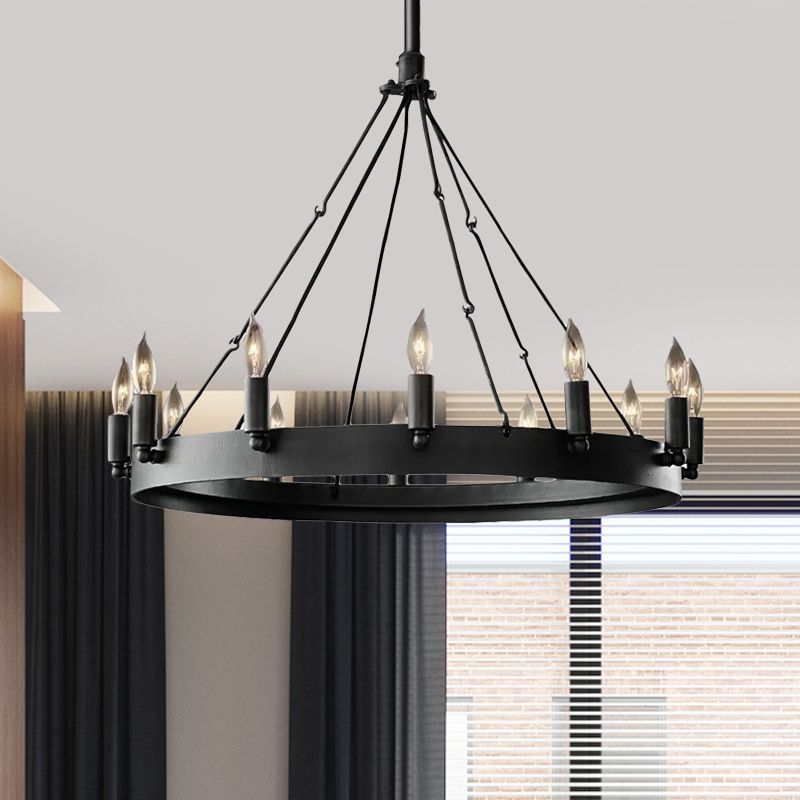 Caspian Industriele LED Hanglamp Zwart Metaal Woon/Slaapkamer Eettafel