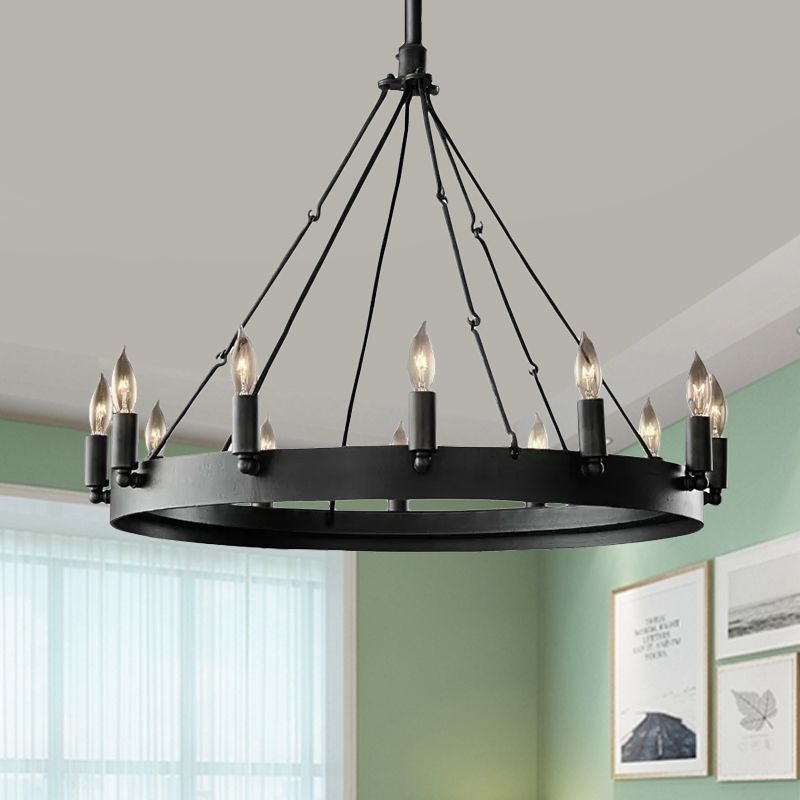 Caspian Industriele LED Hanglamp Zwart Metaal Woon/Slaapkamer Eettafel