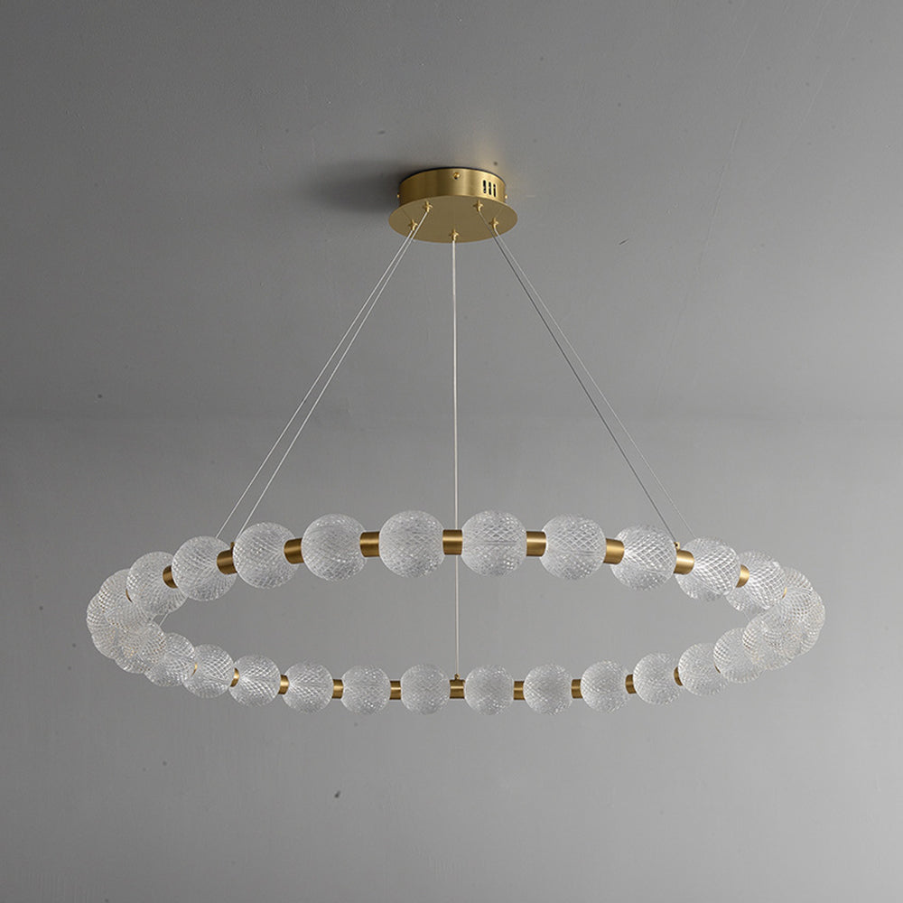 Hailie Design Ronde LED Hanglamp Metaal/Acryl Goud/Transparant Woon/Eetkamer