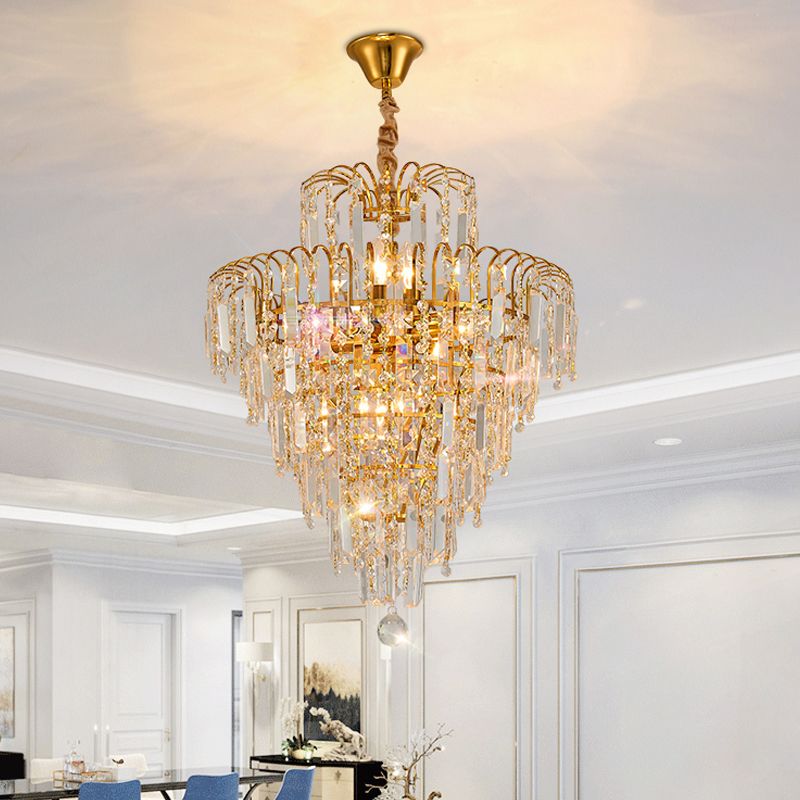 Marilyn Vintage Design Luxe LED Kroonluchter Crystal Goud Woonkamer