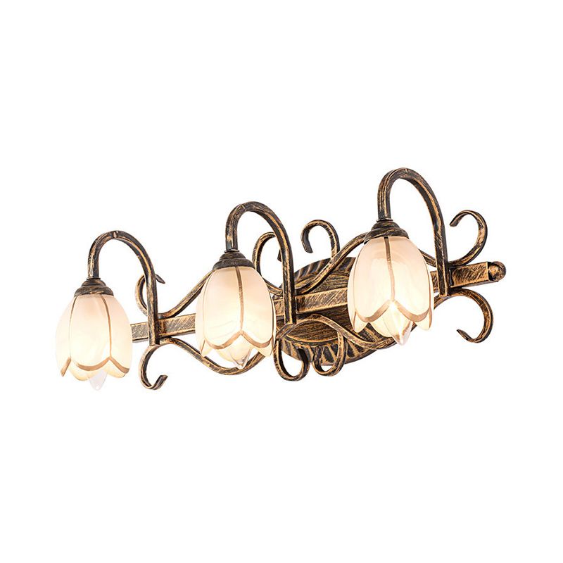 Félicie Antiek Spiegel Front Wandlamp Messing Metaal/Glas Slaapkamer/Eetkamer/Woonkamer