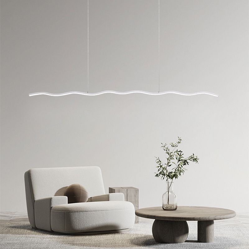 Louise Design Golflijn LED Hanglamp Zwart/WitMetaal Slaap/Eet/Woonkamer
