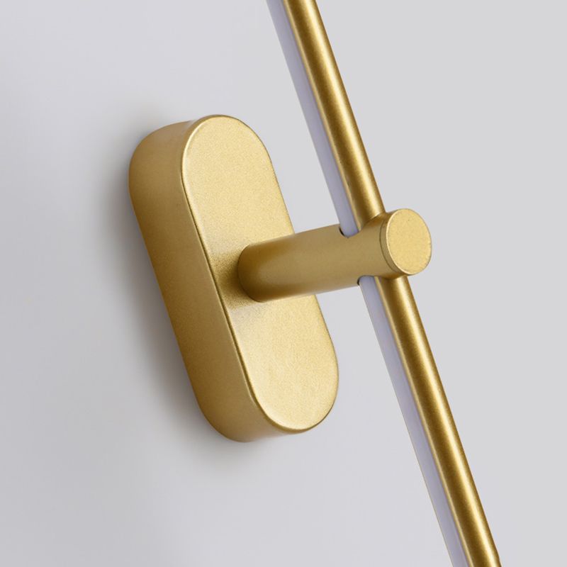 Leigh Moderne Lineair Badkamer Wandlamp Zwart Goud Wit Metaal Woonkamer