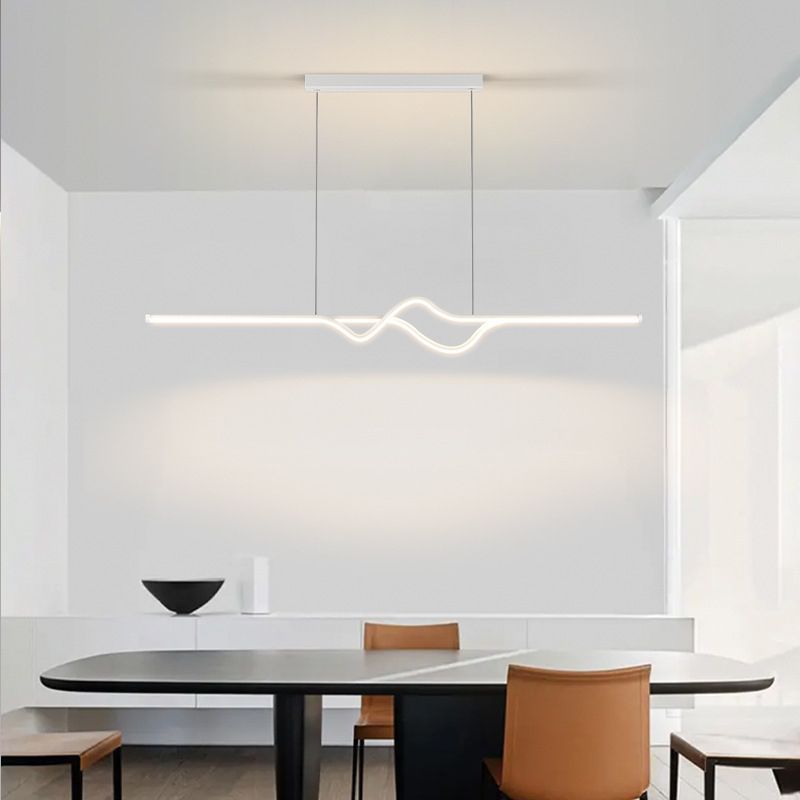 Louise Moderne Metaal/Silicagel Hanglamp Zwart/Wit/Grijs Eetkamer