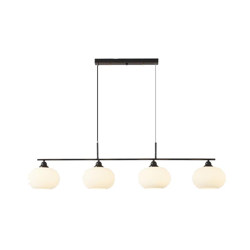 Hailie Retro Grote  Plafondlamp Zwart Wit Metaal Woonkamer Keuken
