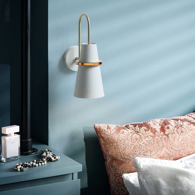 Morandi Moderne Kegel LED Wandlamp Metaal Zwart/Wit/Blauw Slaap/Woon/Badkamer