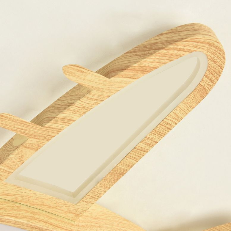 Minori Design Kleine LED Plafondlamp Zwart Hout Metaal Woonkamer