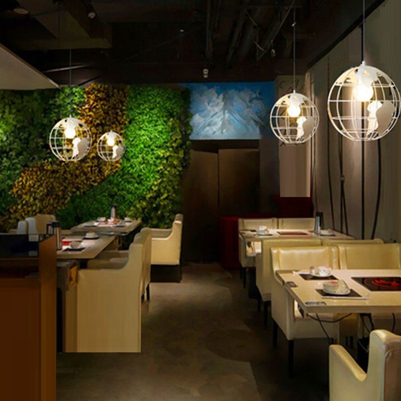 Sterling Industriele LED Hanglamp Zwart/Wit Metaal Eettafel Woonkamer
