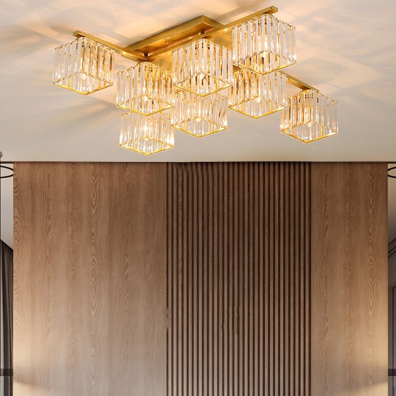 Kristy Moderne LED Plafondlamp Zwart Goud Glas Metaal Slaapkamer Woonkamer