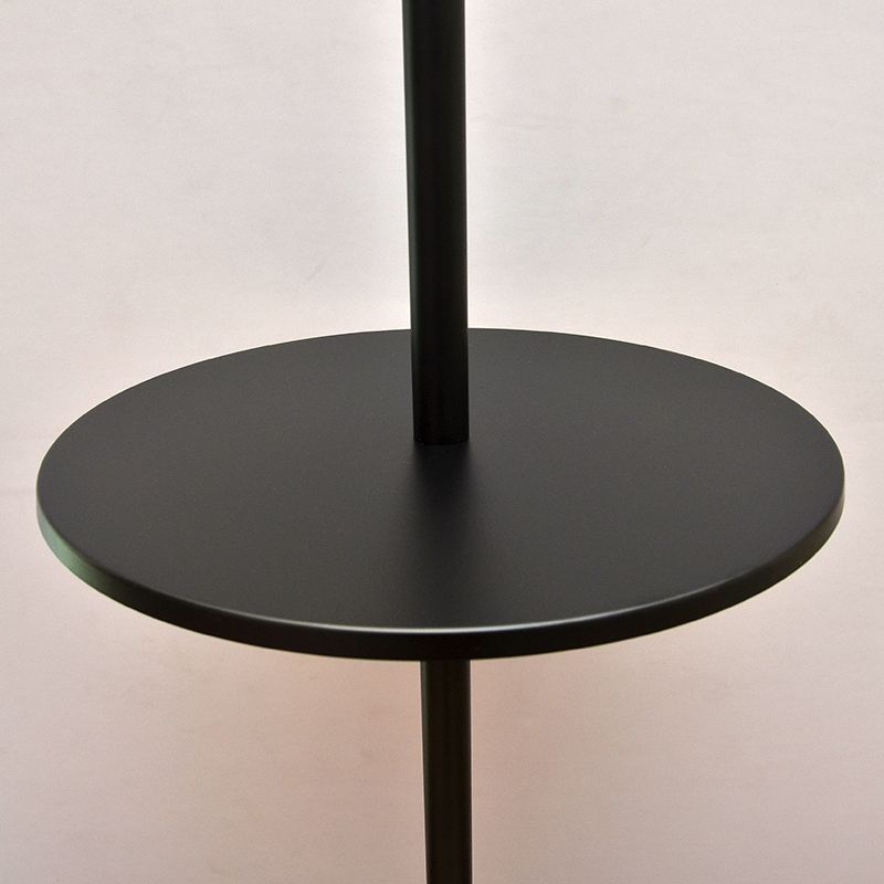 Valerio Retro LED Vloerlamp Zwart&Wit Slaap/Woonkamer Metaal&Glass