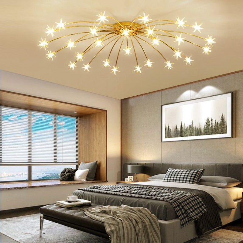 Madina Moderne Design LED Plafondlamp Metaal Glas Woonkamer Keuken